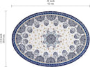 Bico Blue Talavera Ceramic 16 inch Oval Platter, Microwave & Dishwasher Safe by CozyNest Decor