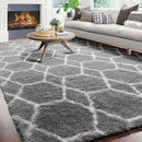 ONASAR 6x9 Area Rugs for Living Room Bedroom, Washable Large Fluffy Grey and White Throw Rug, Geometric Soft Plush Shaggy Floor Carpet for Nursery Kids Girls Boys Teen Dorm Home Decor Aesthetic by TinyTreasures Baby Boutique