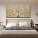 TAIJXAGSG Canvas Wall Art Decor Gold Tree Flower Wall Art Gold Tree Of Life Abstract Wall Decor Painting Pictures Botanical Wall Art For Living Room Bedroom Home Office Artwork 24"X 48" by CozyNest Decor