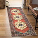 Keen Home Design 2x12 Rug - Machine Washable Runner with Non-Slip Backing, Ideal for Hallway, Entryway, Kitchen, Laundry Room - Vintage, Easy Clean, Durable, Low Pile Rug - (2'6" x 12') by CozyNest Decor