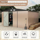 10x12 FT Metal Storage Sheds Outdoor, Metal Yard Sheds Garden Shed Kit, Tool Shed with Lockable Door, Utility Sheds Buildings with Air Vent for Backyard Garden Patio Lawn by GreenHaven Gardens