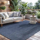 CAMILSON Outdoor Rug 8x10 Modern Area Rugs for Indoor and Outdoor Patios and Porches - Waterproof, Washable, Non-Shedding, Easy-to-Clean Outside Carpet (8 x 10, Solid - Navy Blue) by CozyNest Decor