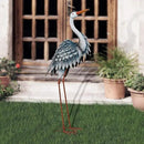 TERESA'S COLLECTIONS Garden Decor Blue Heron Sculptures & Statues Decor, 33.8 Inch Coastal Metal Cranes Decoy for Outdoor Outside Yard Art Patio Pond Pool Lawn Decorations,Housewarming Gift by GreenHaven Gardens
