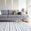 Cushmat Stylish Reversible Foam Play Mat (Large, Tropical Safari - Crystals Char) - Soft, Waterproof, Durable Play mat for Infants, Babies, Toddler, Kids & Grownup - 6.5ft x 4.5ft by TinyTreasures Baby Boutique