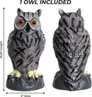 Galashield Owl Decoy to Scare Birds Away | Plastic Owls to Scare Birds Away | Owl Statue for Garden & Outdoors by GreenHaven Gardens