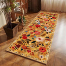 Runner Rug for Kitchen Rug Non Slip 2'x 6' Washable Rugs with Rubber Backing Soft Floral Carpet Runner for Hallways, Kitchen, Laundry, Bedroom, Bathroom(Yellow) by CozyNest Decor