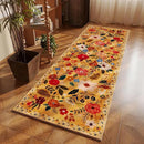 Runner Rug for Hallways Kitchen Rug Non Slip 2'6''x8' Washable Runner Rugs with Rubber Backing Soft Floral Carpet Runner for Hallways, Kitchen, Laundry, Bedroom, Bathroom(Yellow) by CozyNest Decor