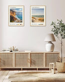 HesenDot Natural OAK Wood Coastal California Refers Framed Wall Art,12x16in Natural Seascape Canvas Wall Print,Classic Urban Landmark Wall Decor for Living Room,Bedroom,Office Gallery Gifts Set of 1 by CozyNest Decor