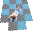 MQIAOHAM® 18 Pieces Puzzle Play Mats, Soft Baby Play Mat, Kids Interlocking Foam Floor Tiles, Toddlers Carpet Playmats G301018-107112 by TinyTreasures Baby Boutique
