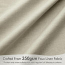 MIULEE 100% Blackout Curtains 84 Inch Long 2 Panels Set for Bedroom, Thick Luxury Faux Linen Black Out Curtain Room Darkening Back Tab Pleat Window Textured Drapes with Hooks for Living Room, Oatmeal by CozyNest Decor