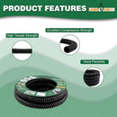 1" Dia. Corrugated Pond Tubing 1-Inch ID, 3.9 FT Length, Black PVC Kinkproof Strong Flex Tubing by GreenHaven Gardens
