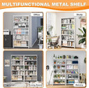 69.3" H Home Office Bookcase Shelf Storage,5 Tier Bookcase with Open Display Shelves,Industrial Wide Bookshelf with Metal Frame for Home Office, Living Room, Bed Room (34.1" W) by CozyNest Decor
