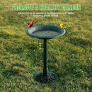 Backyard Expressions Outdoor Garden Bird Bath - Green - Weather Resistant Polyresin - 27 Inch by GreenHaven Gardens