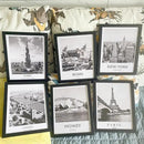 Black And White Wall Art Decor,New York, London, Tokyo, Paris, Eiffel Tower Wall Decor Art,Modern Boho Wall Art for Living Room Bedroom Prints Poster,8x10 Inch Set of 6,Framed by CozyNest Decor