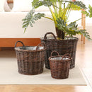Handwoven Red Willow Planter Basket with Waterproof Liner – Natural Brown Decorative Flower Pot Holder for Indoor Use - Small Size (Inner Top Ø 7", Inner Height 5.9") by CozyNest Decor