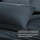 Monbix King Size Comforter Set, Navy Blue King Size Bed Set Reversible, King Comforter Set 7 Pieces, Cationic Dyeing Bed in a Bag with Comforter, Sheets, Pillowcases & Shams by CozyNest Decor