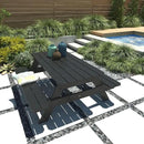 highwood Hometown Picnic Table, 6 Foot, Black by GreenHaven Gardens