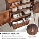 Bathroom Wall Cabinet, Farmhouse Medicine Cabinet, 24" Wide Cabinet with Drawer, Adjustable Shelf, Double Barn Doors, Storage Cabinet for Bathroom, Kitchen, Living Room, Brown by CozyNest Decor