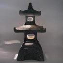 Galt International 2 Tier Pagoda Garden Statue LED Solar Powered Light 26" Tall Outdoor Zen Garden Lantern Landscape Lawn Asian Pagoda Stupa Decor Grey Resin by CozyNest Decor