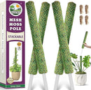 Duspro Green Stackable Mesh Moss Pole for Plants Climbing Vine Supporting Monstera Trellis, for Indoor Plants Extendable Plant Pole Moss Sticks, for Potted Plant Stakes 4Pack 71'' by GreenHaven Gardens