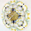 The Gears Clock Wall Clock Italy Collection with Moving Gears (Praiano, 36 inch Round) by CozyNest Decor