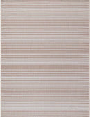 Stripe Outdoor Rug 5x7 Washable Outside Carpet for Indoor Patio Porch Waterproof Easy Cleaning Non Shedding Area Rugs Beige 5 x 7 by CozyNest Decor