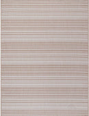 Stripe Outdoor Rug 8x10 Washable Outside Carpet for Indoor Patio Porch Waterproof Easy Cleaning Non Shedding Area Rugs Beige 8 x 10 by CozyNest Decor