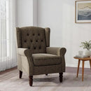 Accent Chair, Upholstered Armchair with Button Tufted High Back & Solid Wood Legs, Comfy Wingback Reading Single Sofa Chair for Small Spaces, Living Room, Bedroom (Taupe, Set of 1) by CozyNest Decor