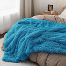 Bedsure GentleSoft Fluffy Bright Blue Throw Blanket Gifts for Women, Men, Soft Fleece Cozy Fuzzy Sherpa Plush Warm Minky Thick Faux Fur Throws for Couch, Blue Decor House Blanket Gifts for Her, 50x60 by CozyNest Decor