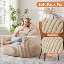 Giant Bean Bag Chairs for Adults with Filling Plush Fluffy Bean Bag Chairs for Teens with Armrests Comfy BeanBag Lazy Couch Sofa Chair for Bedroom Living Room Reading by CozyNest Decor