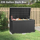 180 Gallon Outdoor Storage Box, Deck Box Resin Waterproof and UV Resistant Lightweight Deck Box for Garden Tools, Pool Supplies Organization by CozyNest Decor