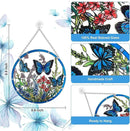 Lager Butterfly Suncatchers for Windows, Butterfly Stained Glass Window Hanging - 8.6 inch Sun Catcher for Window, Butterflies Decor with Hook - Suncatchers Birds Window Hangings Gifts for Mom by GreenHaven Gardens