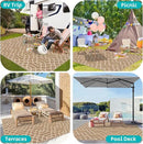 HEBE Outdoor Rug Waterproof 9x12, Reversible Plastic Straw Rug RV Camping Rug, Indoor Outdoor Patio Mat Clearance, Outside Carpet for Porch,Deck,Camper,Balcony,Backyard,Picnic by GreenHaven Gardens