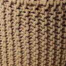 REDEARTH Pouf Ottoman - Cylindrical Knitted Poof - Cord Boho Pouffe - Cotton Round Foot Stool Puff for Home Decor - Living Room - Nursery - Bedroom - Patio - Lounge (16" x 16" x 16") - Beige by CozyNest Decor