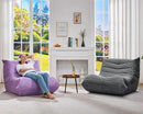 Bean Bag Chairs for Adults Giant Bean Bag Chair Memory Foam BeanBag Chair Big Bean Bag Sofa with Filler Faux Fur Fireside Beanbags Lazy Sofa for Living Room Bedroom Dorm Office (Purple Corduroy) by CozyNest Decor