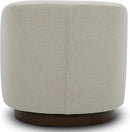 CHITA Swivel Accent Chair, FSC Certified Upholstered Fabric Barrel Chair for Living Room, Fully Assembled, Linen by CozyNest Decor