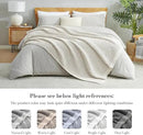 Amélie Home Chenille Waffle Throw Blanket for Couch, Reversible Pineapple Stitch Knit Soft Cozy Knit Blanket Lightweight Warm Decorative Throw for Sofa, Bed, Living Room, 60"x80", Beige&Ivory by CozyNest Decor