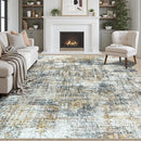 Area Rugs 8x10 Living Room Rugs: Modern Abstract Washable Rug with Non-Slip Backing, Stain Resistant Indoor Floor Large Carpet for Bedroom Dining Room Table Nursery Hallway Home Office Brown/Gray by TinyTreasures Baby Boutique