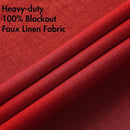 MIULEE 100% Blackout Linen Curtains for Bedroom Thermal Insulated Red Grommet Room Darkening Curtains & Drapes Christmas Decor for Living Room Nursery 52 x 84 Inch (2 Panels) by TinyTreasures Baby Boutique