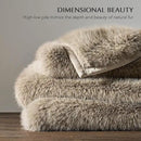 Luxury Faux Fur Throw Blanket, Soft Fluffy Faux Mink Blankets for Bed, Couch, Sofa, Thick Cozy Plush Warm Fur Throws with Reversible Velvet, Natural Mink, 60"x80" by CozyNest Decor