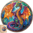 Wooden Puzzles for Adults, Dragon Puzzle Color Challenge Jigsaw Puzzles 300 Piece Royal,12x12.6 in Thickened Unique Shapes Family Reunion Puzzle, Best Gift for Adults and Kids, Family Game by TinyTreasures Baby Boutique