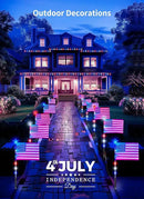 Brightown 4th of July Decorations Outdoor, Red White and Blue Lights, 6 Flag Lights Pathway, Memorial Day Decorations for Independence Day Garden Yard Lawn Outside Patriotic Decorations by GreenHaven Gardens