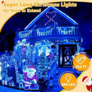Ollny Christmas Lights Outdoor 800LED 262FT, Blue Plug in Fairy Lights with Remote, 8 Modes Waterproof Timers Dimmable LED String Lights for Indoor House Outside Bedroom Patio Balcony by GreenHaven Gardens