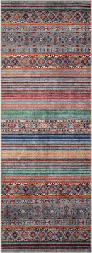Keen Home Design 2x12 Rug - Machine Washable Runner Rug with Non-Slip Backing, Ideal for Hallway, Entryway, Kitchen, Laundry Room - Vintage, Easy Clean, Durable, Low Pile - (2'6" x 12') by CozyNest Decor