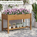 GHWIE Raised Garden Bed with Shelf,Elevated Wooden Planter Box with Legs,Garden Planter for Backyard, Patio, Balcony by CozyNest Decor