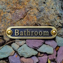 Bathroom Brass Door Sign. Traditional Style Home Décor Wall Plaque Handmade By The Metal Foundry UK. by CozyNest Decor