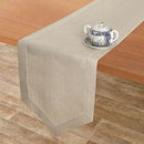 D'Moksha Homes Natural Linen Table Runner 48 Inches Long - 100% Pure Linen Diamond Table Runner 14 x 48 Inch for Dining, Fall and Halloween - Machine Washable by CozyNest Decor