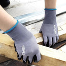 12 Pairs Work Gloves for Men and Women, Nitrile Coated Safety Protective Gloves with Grip, Ideal for Gardening, Warehouse, Mechanic, Light Duty Construction Work,Large by GreenHaven Gardens