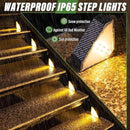 JSOT Solar Step Stair Lights Outdoor Waterproof for Yard Lighting Decor, 16 Pack Solar Powered Deck Fence Lights Outside, Solar Garden Lights for Backyard, Front Porch Step, Balcony, Wall, Patio by GreenHaven Gardens