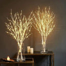 Fudios Lighted Branches 150 LED Fairy Lights with Timer 32in Plug in, Electric Lit White Birch Twigs for Vase Christmas Inside Outside Decor 1 Set by CozyNest Decor